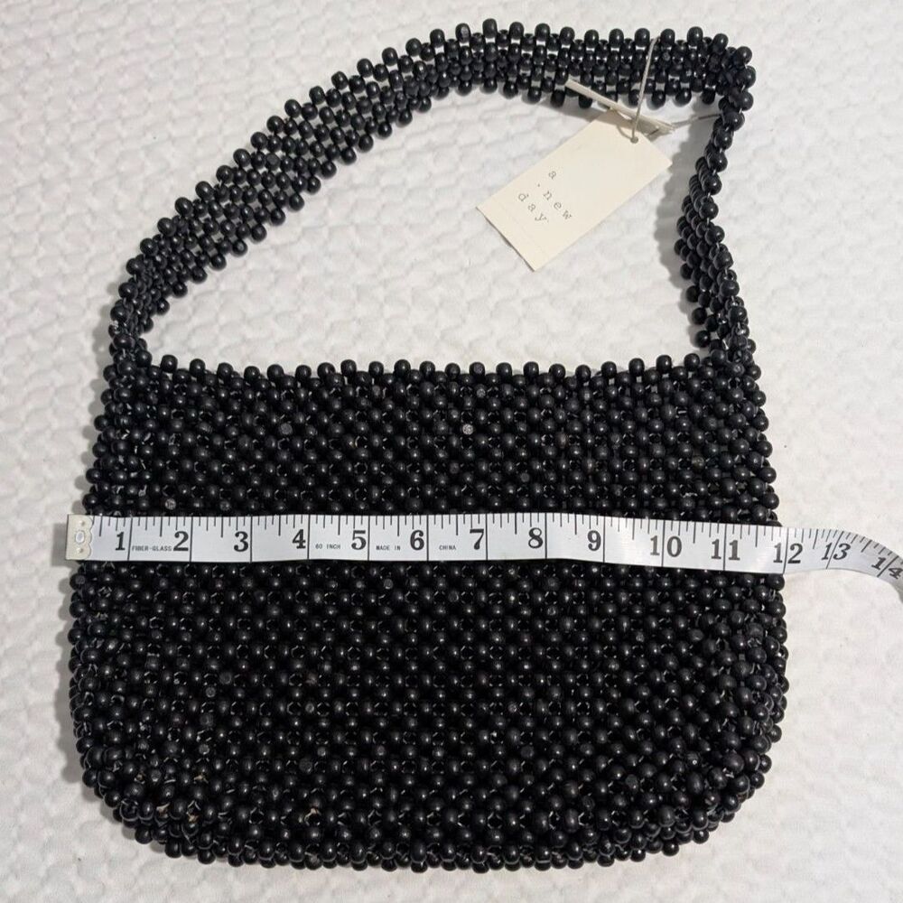 A New Day Black Beaded Shoulder Bag - Picture 5 of 6